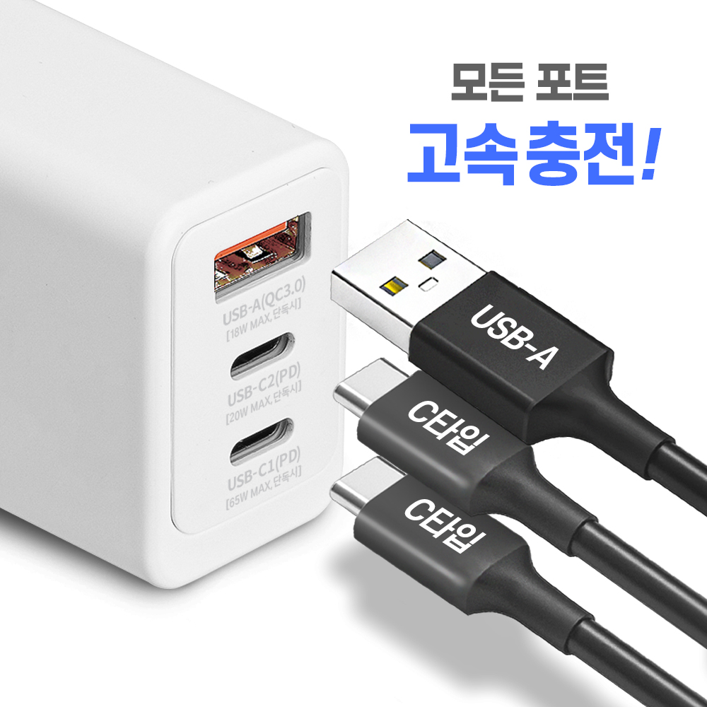 GaN 초고속 충전기 65W