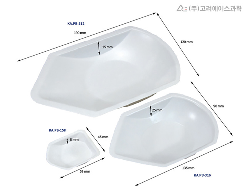 국산 보트형 웨잉디쉬 Polystyrene 정전기 방지 250개